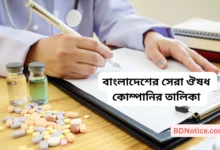 বাংলাদেশের সেরা ঔষধ কোম্পানির তালিকা ২০২৫